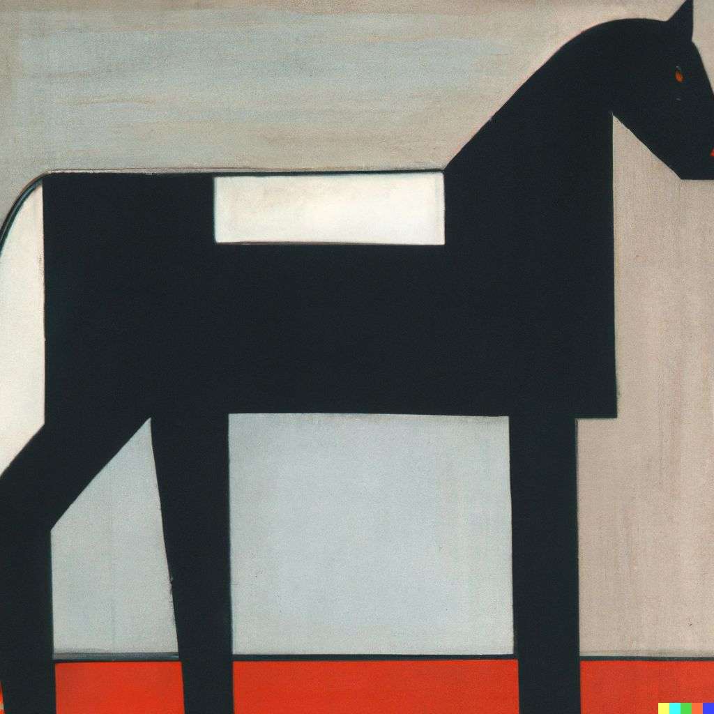 a horse, painting by Kazimir Malevich